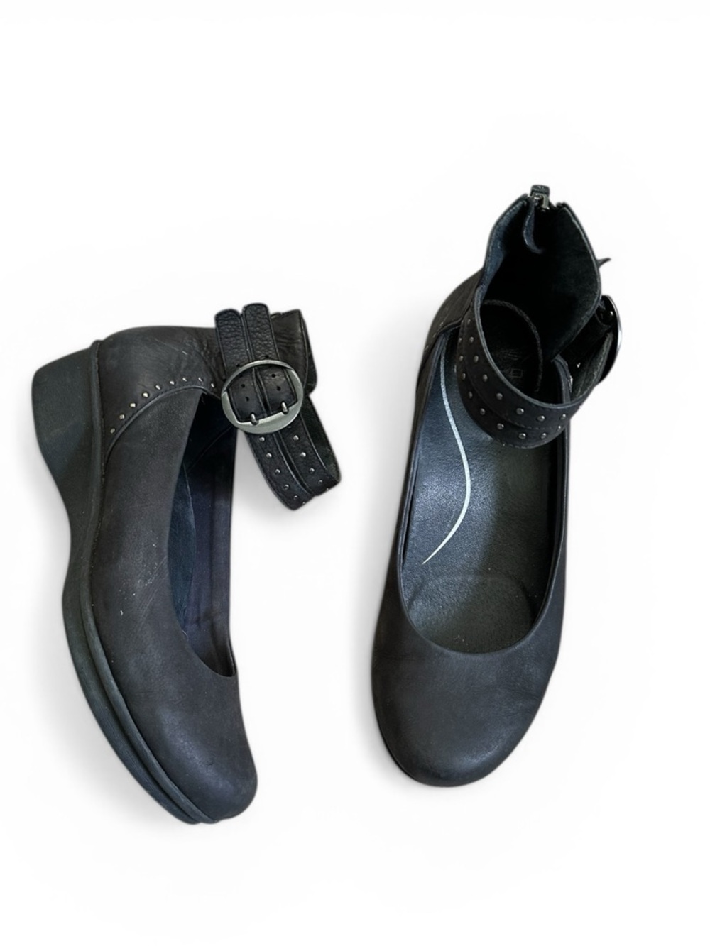 Dansko Lois nubuck leather studded clogs